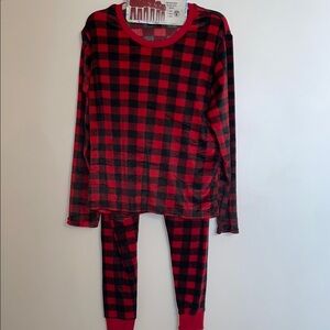 NWT Family Matching pajamas Mom Size Small Color Plaid Red & Black